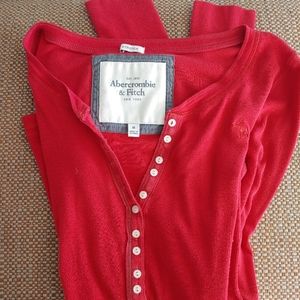 Abercrombie red long sleeve shirt.